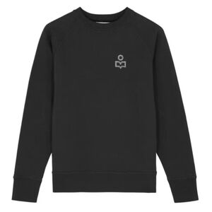 Isabel Marant Etoile Milla Black Logo Embellished Sweatshirt $375